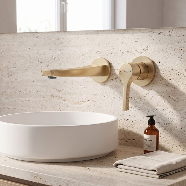 Concealed washbasin mixer REA Maxim Brush Gold + BOX