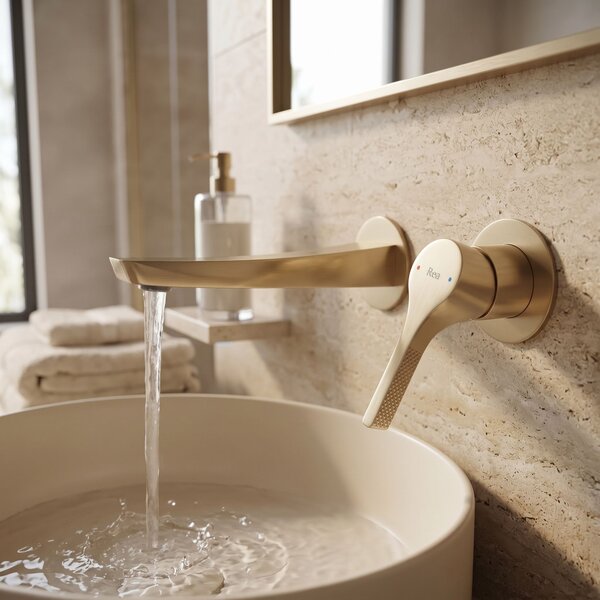 Concealed washbasin mixer REA Maxim Brush Gold + BOX