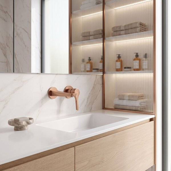 Concealed washbasin mixer REA VISION Brush Copper + BOX