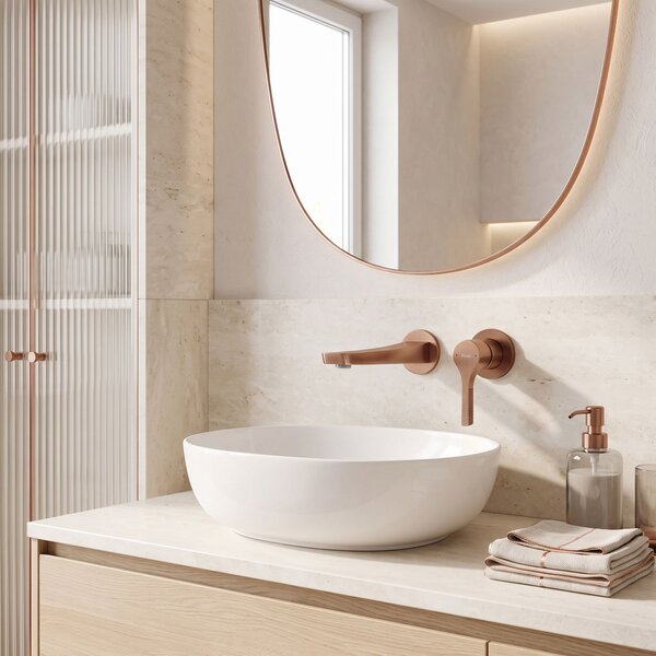 Concealed washbasin mixer REA VISION Brush Copper + BOX