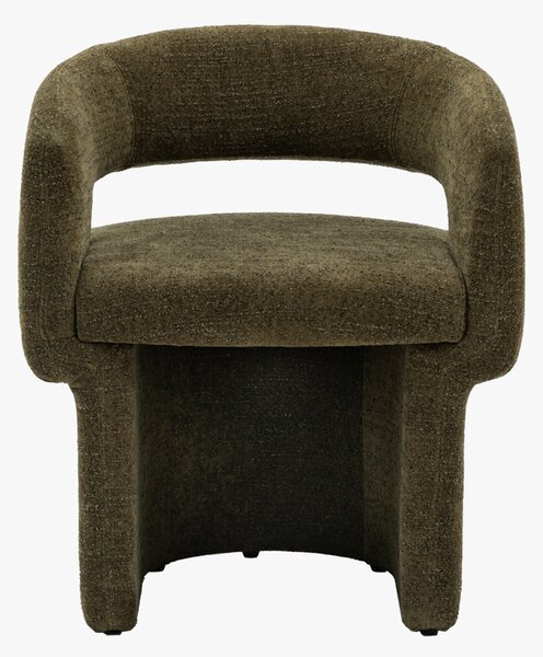 Curve Dining Chair in Green Boucle