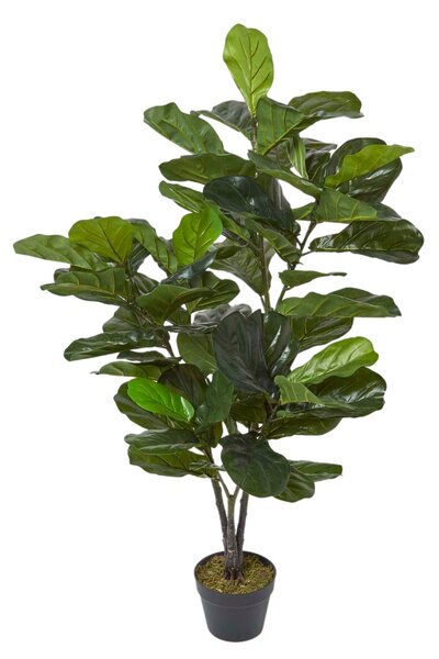 Homescapes Artificial Large Fiddle Leaf Fig Tree in Pot, 120 cm Tall