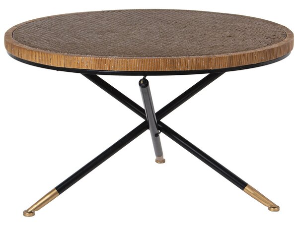 Centre Table Alexandra House Living Brown Black Rattan Natural Fibre 80 x 46 x 80 cm