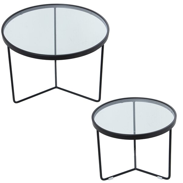 Set of 2 tables Alexandra House Living Black