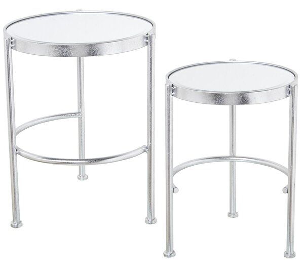 Set of 2 tables Alexandra House Living Silver