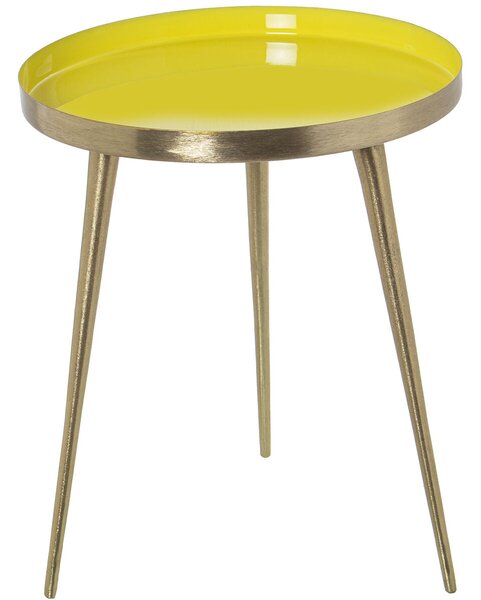 Side table Alexandra House Living Yellow Golden 38 x 43 x 38 cm