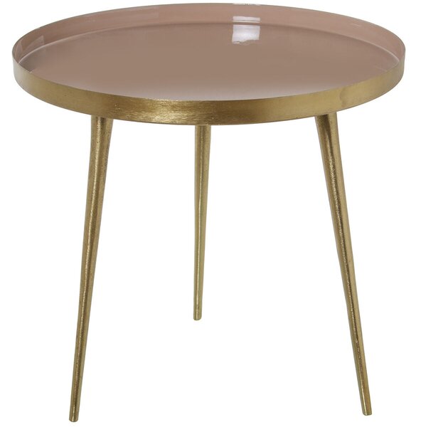 Side table Alexandra House Living Pink Golden 46 x 46 x 46 cm