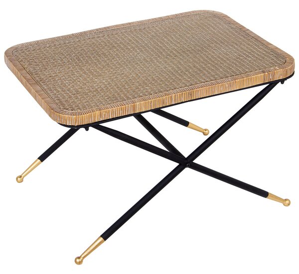 Centre Table Alexandra House Living Brown Black Rattan Natural Fibre 70 x 45 x 50 cm