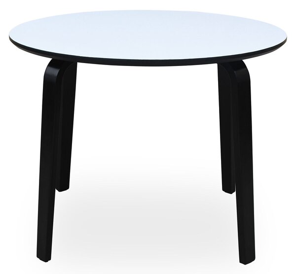 Dining Table Alexandra House Living White Black Wood 100 x 76 x 100 cm