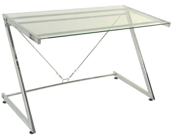 Desk Alexandra House Living White Transparent Crystal 124 x 76 x 60 cm