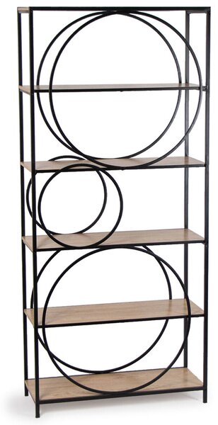 Shelves Alexandra House Living Brown Black Metal 80 x 180 x 33 cm