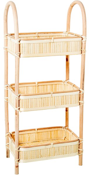 Shelves Alexandra House Living Beige Rattan Natural Fibre 34 x 80 x 23 cm