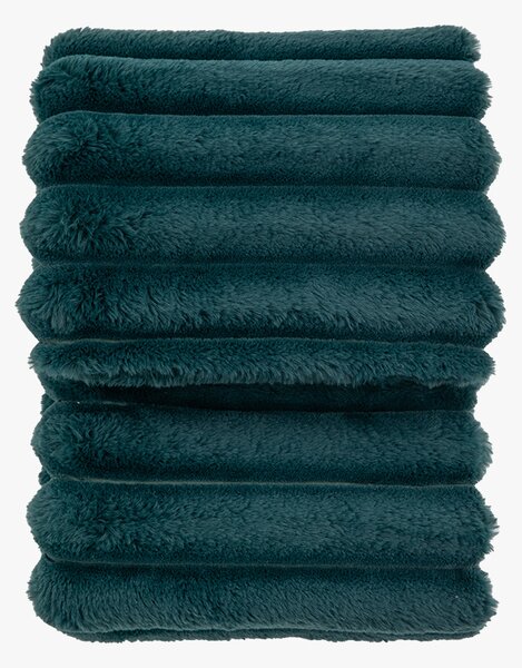 Wrap-up Fur Throw in Teal