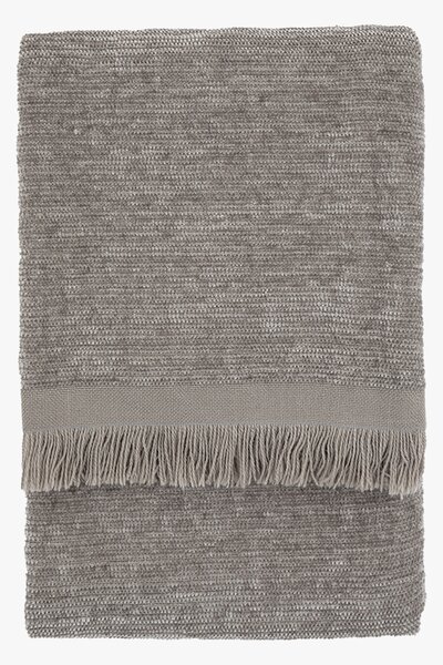 Felicity Chenille Throw in Grey