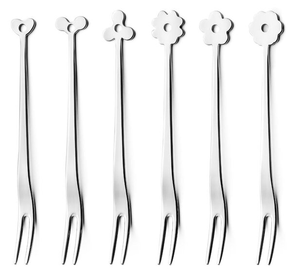 Party Fork CADEAU in 18.10 AISI430 Stainless Steel 127 mm, Set of 6 Pieces
