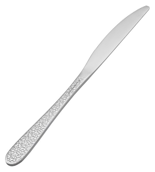 Arabesque Table Knife in 18.10 AISI304 Stainless Steel, 1.8 mm Thickness, 225 mm Length, Stainless Steel Handle, Dishwasher Safe