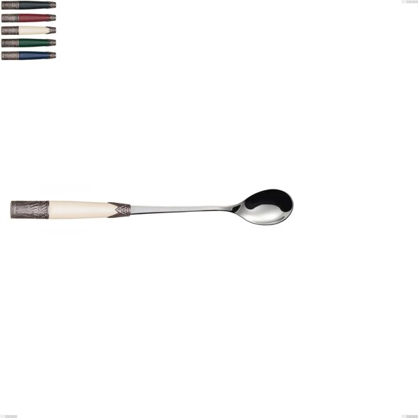 Aria Drink Spoon, 18/10 AISI304 Stainless Steel, Coloured, 210 mm, Acrylic and Metal Handle