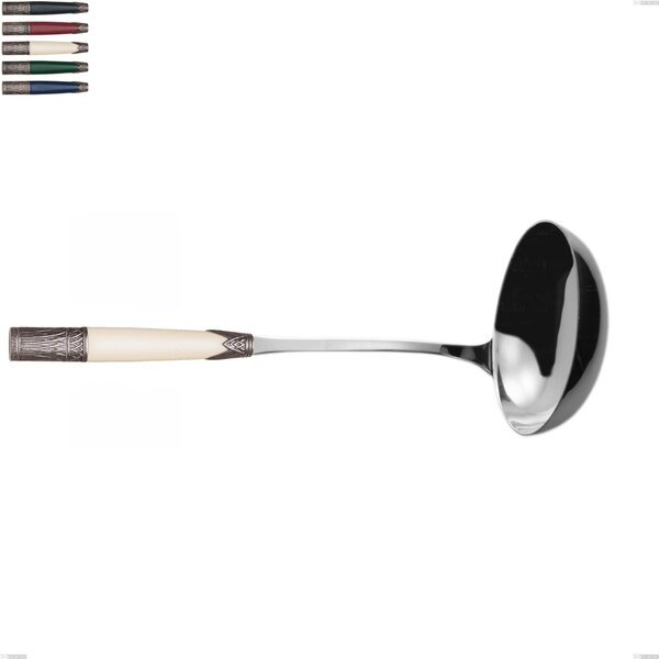 Aria Ladle, Coloured 18/10 AISI304 Stainless Steel, 268 mm, Acrylic and Metal Handle