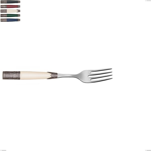 Fish Fork Aria, 18/10 AISI304 Stainless Steel Coloured 205 mm Handle in Acrylic and Metal