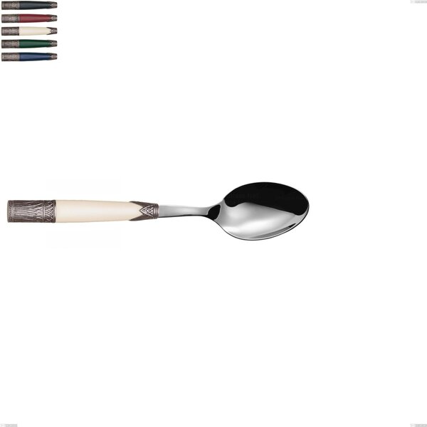 Aria Serving Spoon, 18/10 AISI304 Stainless Steel Coloured, Dimensions 233 mm with Acrylic and Metal Handle