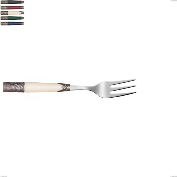 Aria Serving Fork, 18/10 AISI304 Coloured Stainless Steel, 233 mm, Acrylic and Metal Handle