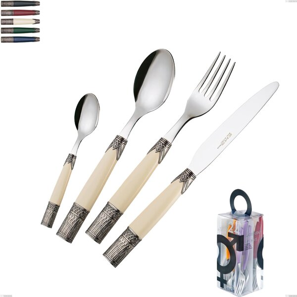 You&Me 24-Piece Cutlery Set Aria, 18/10 AISI304 Stainless Steel Coloured