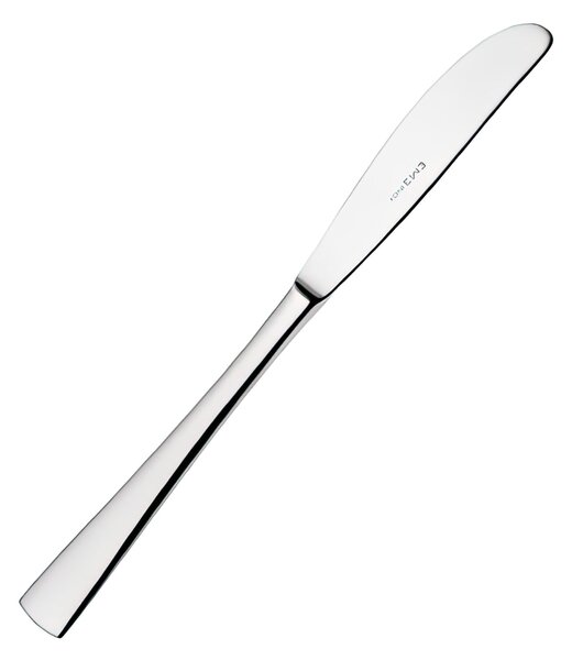 ALFA Table Knife in 18.10 AISI304 Stainless Steel 220 mm Length with Polished Stainless Steel Handle Dishwasher Safe