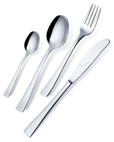 24-Piece ALFA Cutlery Set in 18/10 AISI304 Stainless Steel, Mirror Polished, 2.0 mm Thickness