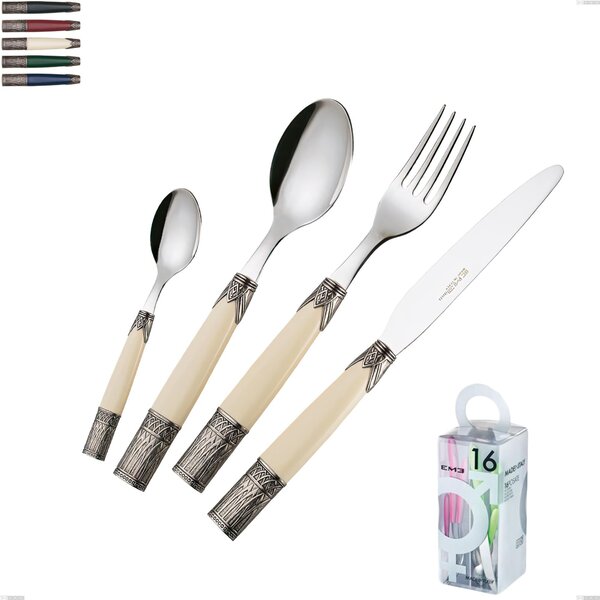 You&Me 16-Piece Cutlery Set Aria, 18/10 AISI304 Stainless Steel Coloured