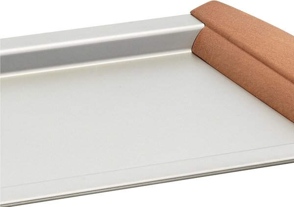 Rectangular Tray ALLURE 23x33 cm in 18/10 Satin Stainless Steel with Wooden Handles