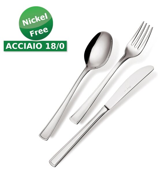 6-Piece Ambassador 18/0 Nickel-Free Cutlery Showcase, (Stainless Steel 18/0) Nickel-Free, 2 mm Thickness