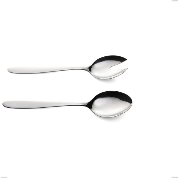 Harmony Salad Cutlery Pair, Polished AISI 304 Stainless Steel, 3 mm Thickness, 242 mm Length, Name: Harmony