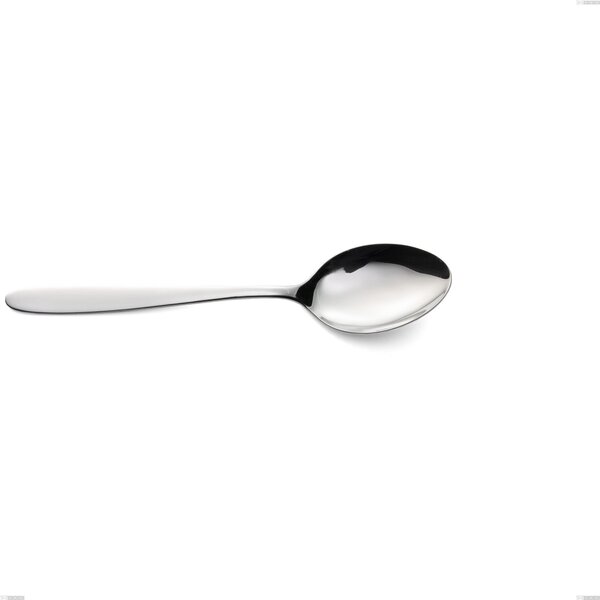 Harmonia serving spoon, Polished Aisi 304 stainless steel, 3 mm thickness, 242 mm length