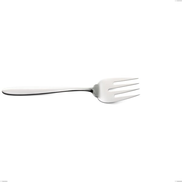 Harmony Fish Serving Fork, Polished AISI 304 Stainless Steel, 3 mm Thickness, 245 mm Length