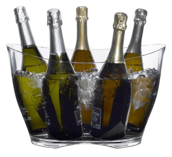 Champagne Bucket Ice Cooler 40.2x29.8h24.8 cm - 13.5 Litres ARTIC 5-6 Bottles in Transparent PMMA