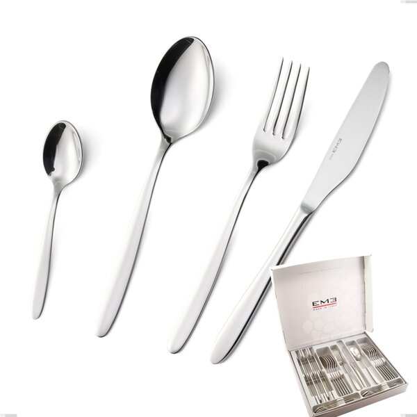 24-Piece Harmony Cutlery Set, Polished AISI 304 Stainless Steel, 3mm Thickness, Armonia