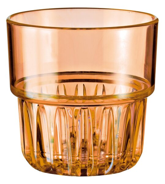 Policarbonate Tumbler Glasses � 9xh9.2 cm - 350 ml ARTIC Pack of 24 Pieces Orange Colour