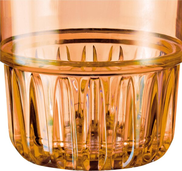 Policarbonate Tumbler Glasses � 9xh9.2 cm - 350 ml ARTIC Pack of 24 Pieces Orange Colour