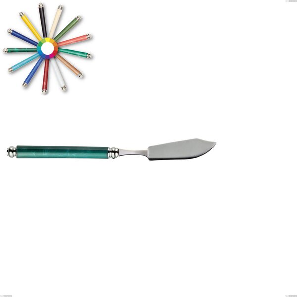 Arcadia Fish Knife, Polished 18/10 AISI 304 Stainless Steel with Acrylic Handle and Double Ring, Length 221 mm