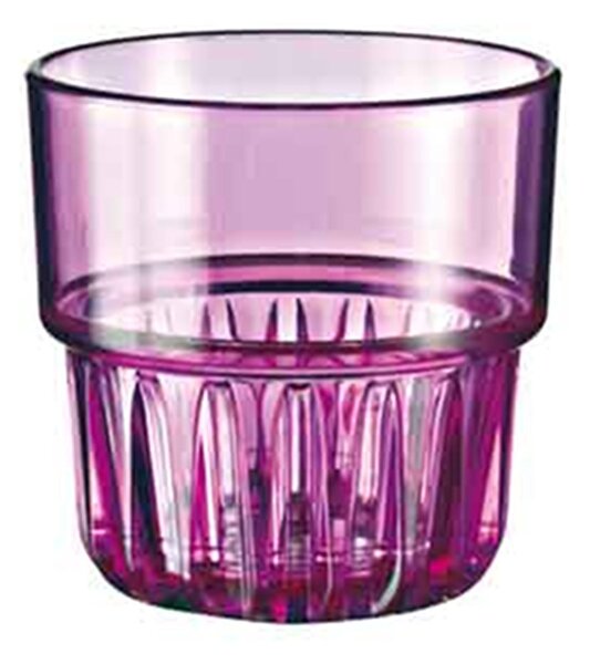 Policarbonate Tumbler Glasses � 9xh9.2 cm - 350 ml ARTIC Pack of 24 Pieces Purple Colour