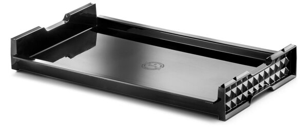 Unbreakable and Stackable Transparent Tray for Contract Use in Tritan 53x32.5xh7.5 cm Black Colour named Giravolta