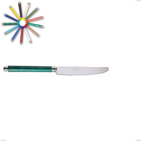ARCADIA Table Knife in 18.10 AISI430 Steel with ABS Handle, 230 mm Size, Domed Collar, Dishwasher Safe