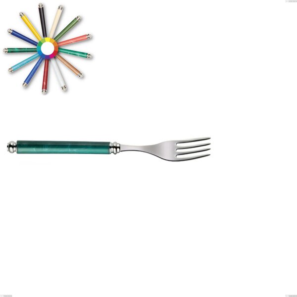 ARCADIA Table Fork in 18.10 AISI430 Stainless Steel with ABS Handle, 212 mm, Domed Collar, Dishwasher Safe