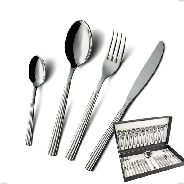 49-Piece Bavaria Cutlery Set, Polished Classic Style Stainless Steel (AISI 304)