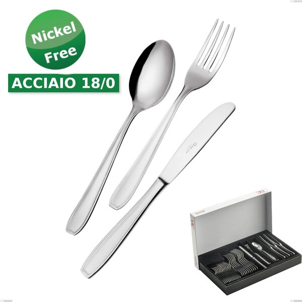 30-piece Economy Cutlery Set Atena 18 Cromo, (Stainless Steel 18/0) Nickel Free, 2 mm Thickness