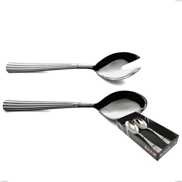 2-piece Bavaria salad cutlery set, Polished stainless steel (Aisi 304) in classic style