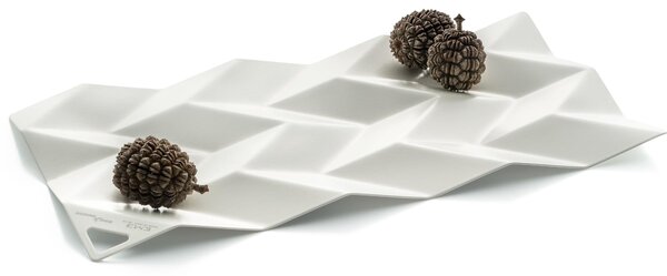 Small BD10 28.5x14 cm Stainless Steel 18/10 Centrepiece Painted Chalk White