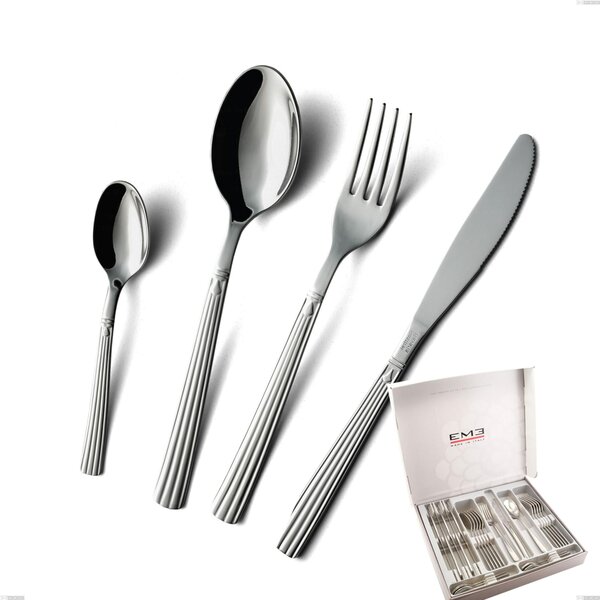 24-Piece cutlery Bavaria Economy Knife Set, Polished Stainless Steel (AISI 304) Classic Style