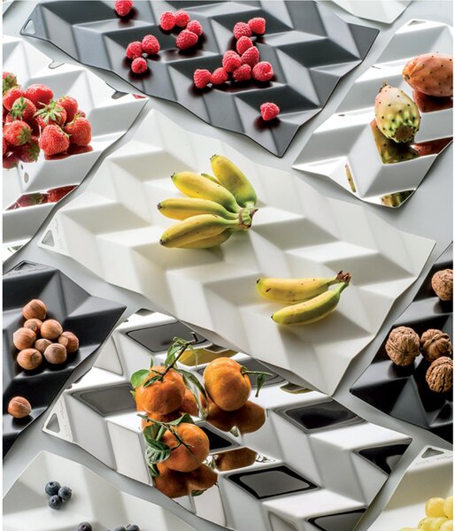 Small BD10 28.5x14 cm Stainless Steel 18/10 Centrepiece Painted Chalk White