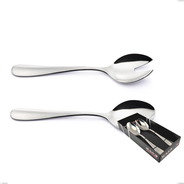 2-Piece Beta Salad Cutlery Set, 18.10 (AISI304), 4mm Thickness, Mirror Polished Stainless Steel Finish